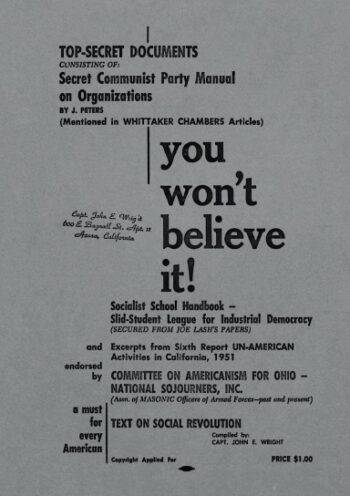 You Won't Believe It! Top-Secret Documents Consisting of: Secret Communist Party