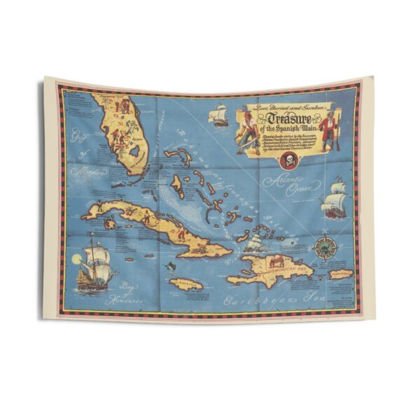 Caribbean Treasure Map Tapestry