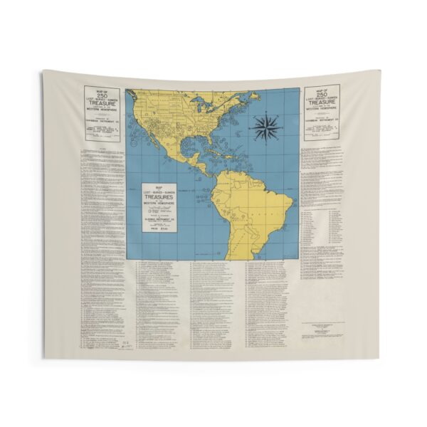 250 Sunken Treasure Map Tapestry