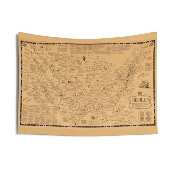 USA Treasure Caches & Lost Mines Roadmap Tapestry