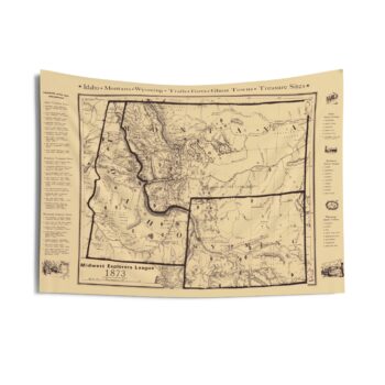 1873 Montana & Wyoming Ghost Towns and Treasure SitesTapestry