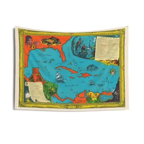 Pirates of the Caribbean Map Tapestry