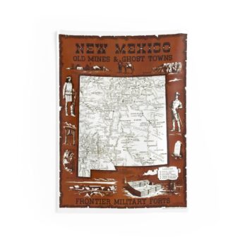 New Mexico Old Mines & Ghost Towns Map Tapestry