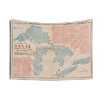 Great Lakes Wrecks Map Tapestry