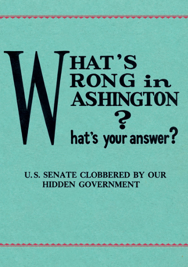 What's Wrong in Washington? What's your Answer?